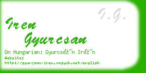 iren gyurcsan business card